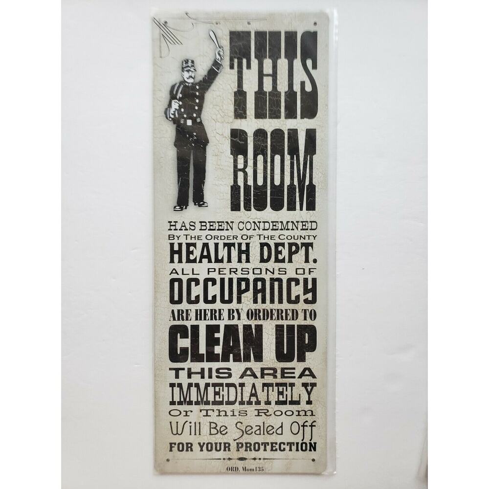 Rules: This Room Ohio Wholesale Inc.16 x 6 Rustic Retro Metal Signs 27413